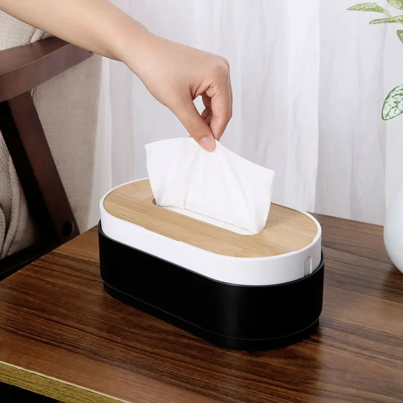 Taschentuchbox-Halfter Bambus-Abdeckung Toilettenp...  Grandado