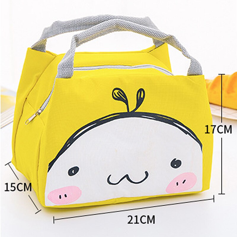 Cartoon Thermal Insulated Lunch Bag Portable Lunch Box Tote Kids Food Storage Bags Bento Pouch Waterproof Cooler Bag