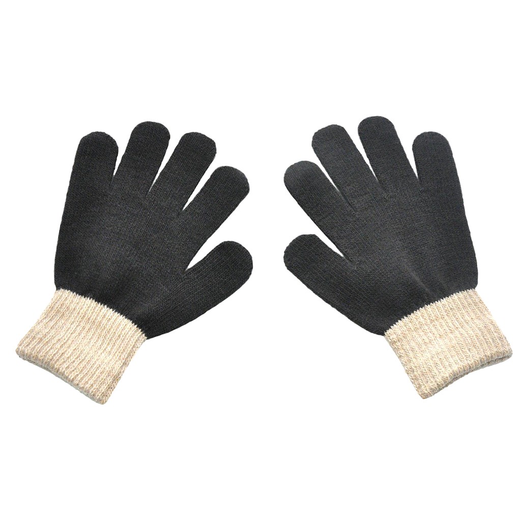 Kinderen Winter Handschoenen Tiener Jongens Meisjes Handschoenen Kids Magic Winter Handschoenen Volledige Finger Warm Gebreide Handschoenen: Coffee