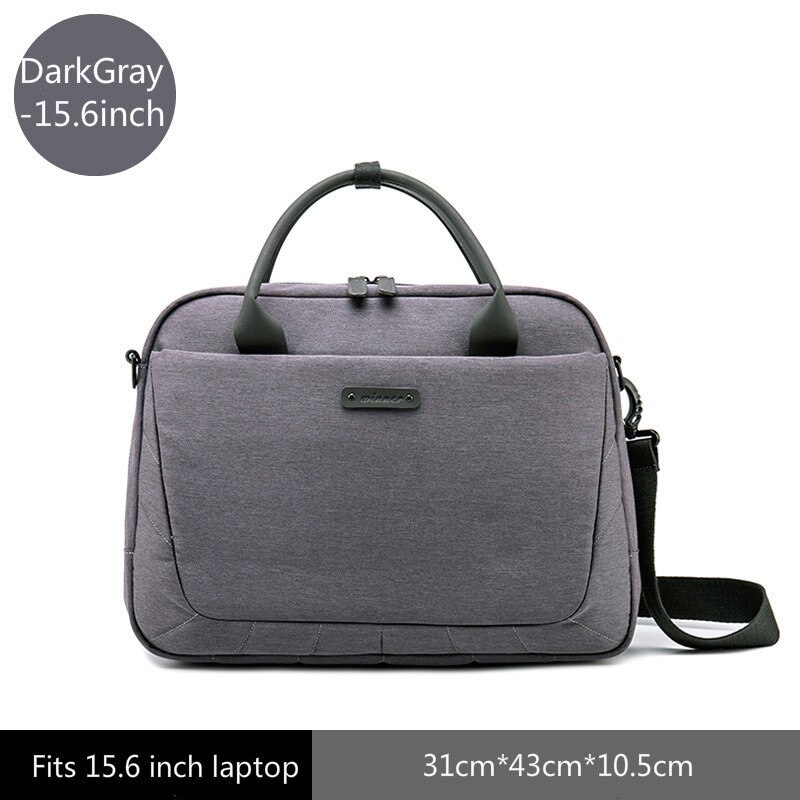 Briefcases Women Handbags Work Office Laptop Bags For Men Business Shoulder Messenger Bag Travel Bags Briefcase: DarkGray 15.6inch