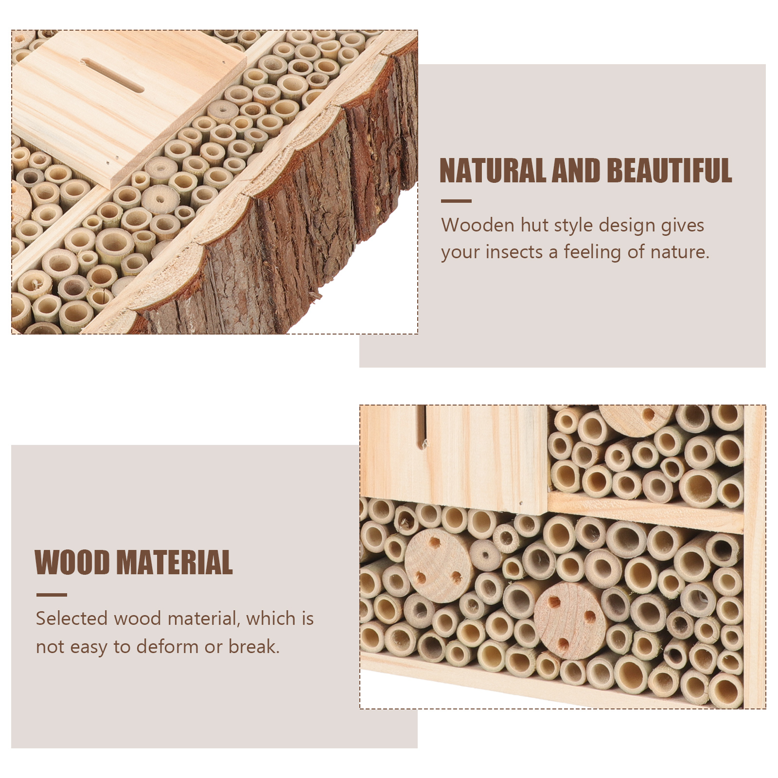 Wooden Insect House Decorative Bee House Courtyard Insect Nest