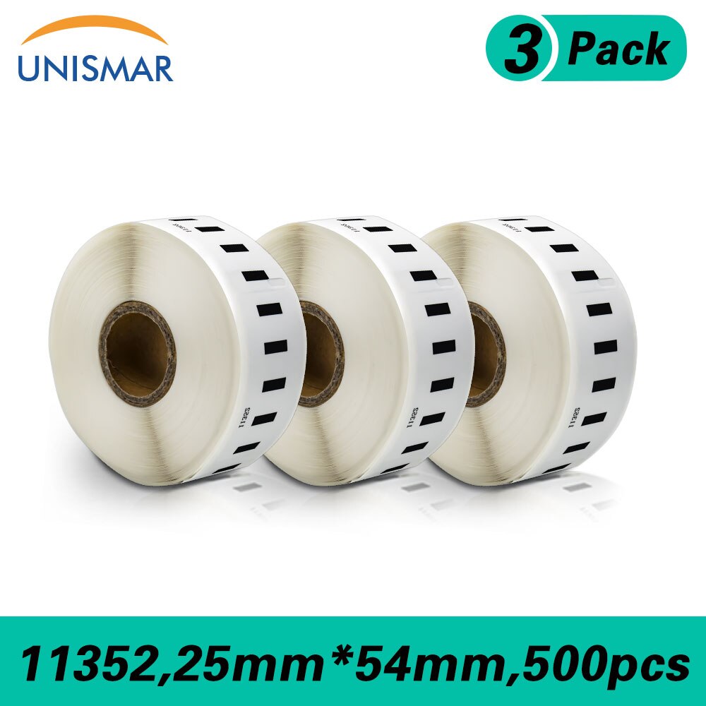 11352 White Label Roll Voor Dymo Labelwriter Label Rolls Grote Retouradres Label 25Mm * 54Mm * 500 stuks Voor Dymo Labelwriter 400 450: 3PK 11352