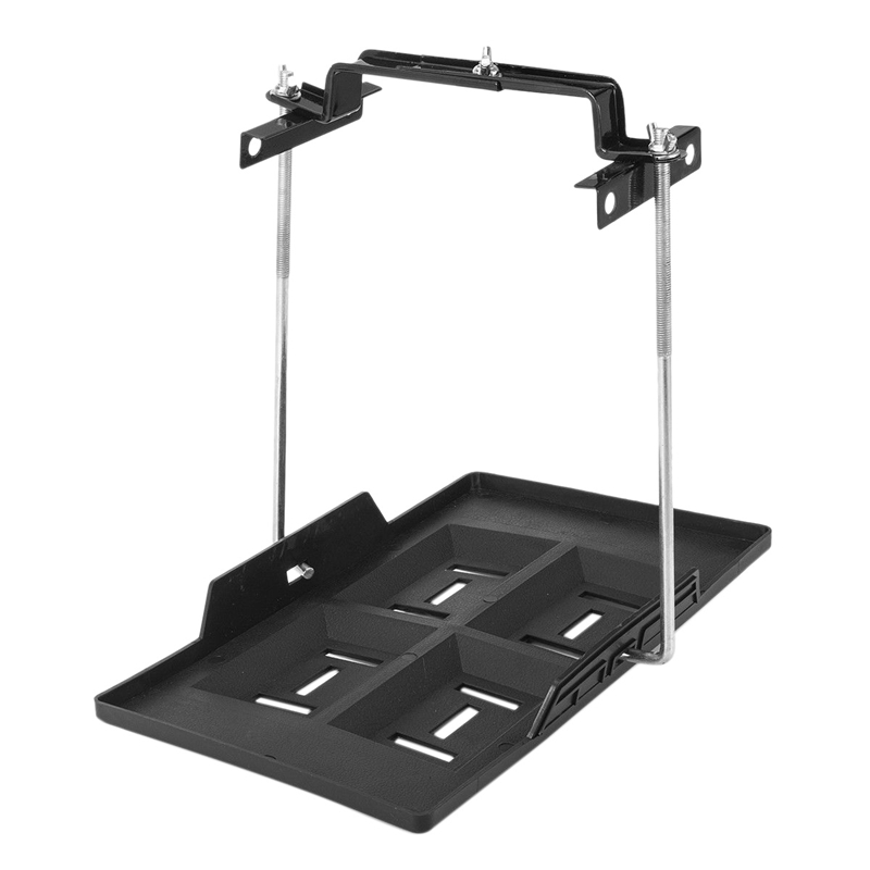 Bandeja de batería de coche, soporte de almacenamiento de batería, abrazadera de sujeción, tornillos, accesorios