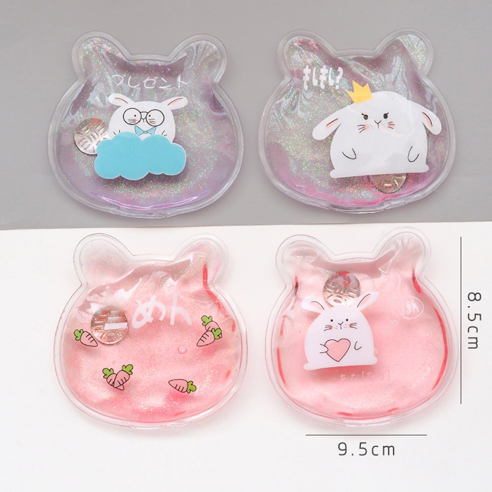 Mini Winter Reusable Gel Hand Warmer Cute Funny Word Print Instant Heating Pack Warmer DAG-ship: rabbit