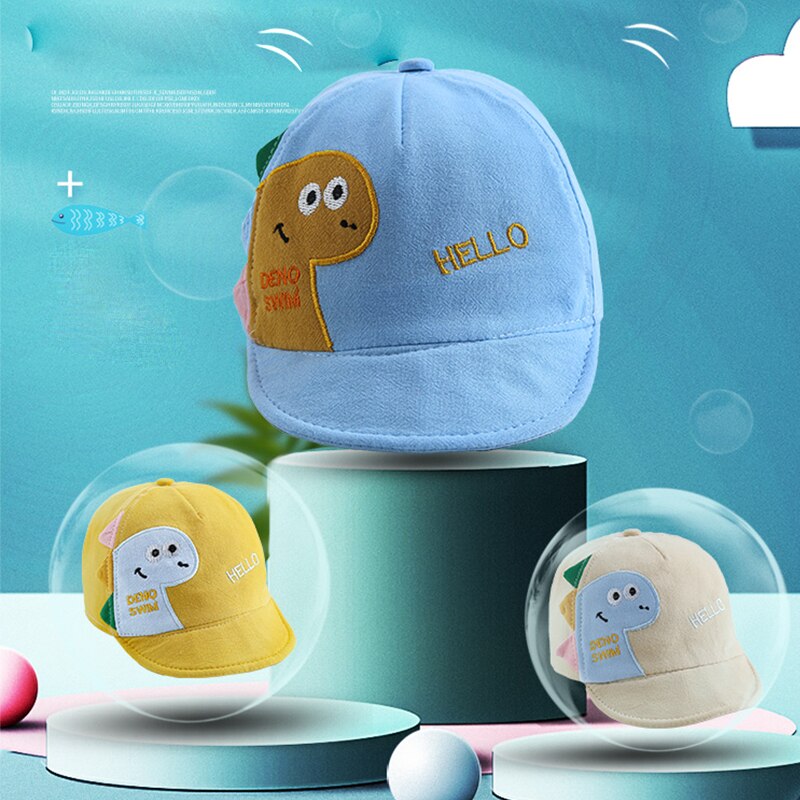 Cartoon Dinosaurus Baby Hoed Zachte Katoen Jongens Meisjes Baseball Cap Zomer Outdoor Baby Meisjes Zon Hoeden