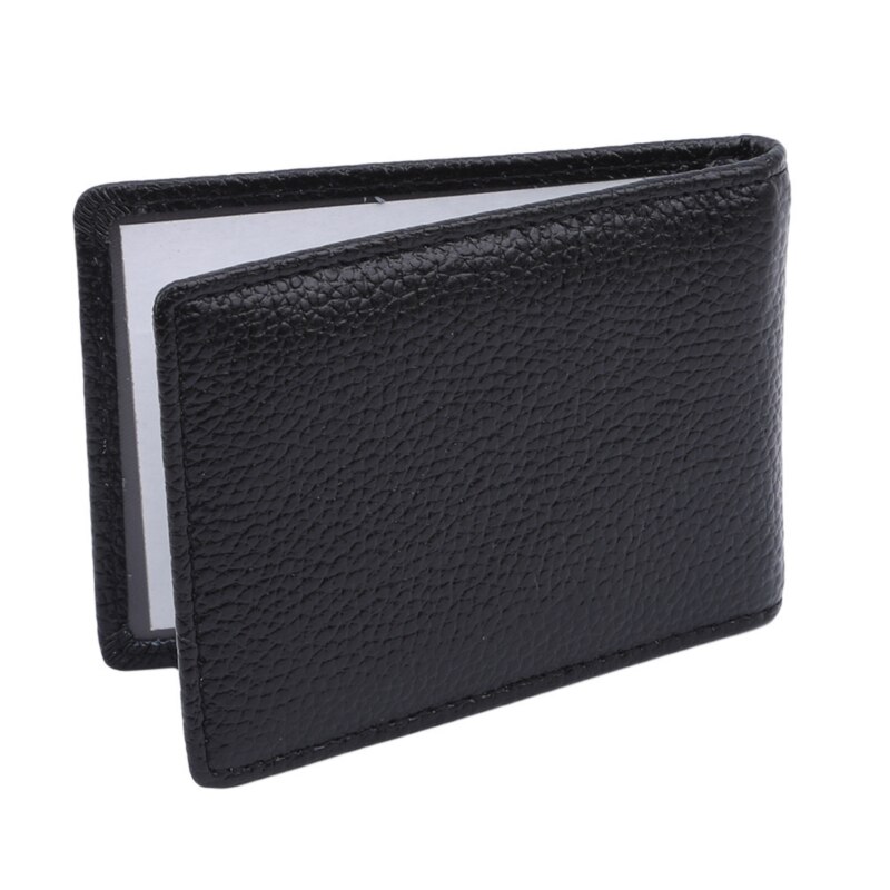 Hommes pince à billets portefeuilles crédit automatique carte ensembles d'affaires en aluminium portefeuille pince à billets portefeuille avec étui pour carte d'identité: black