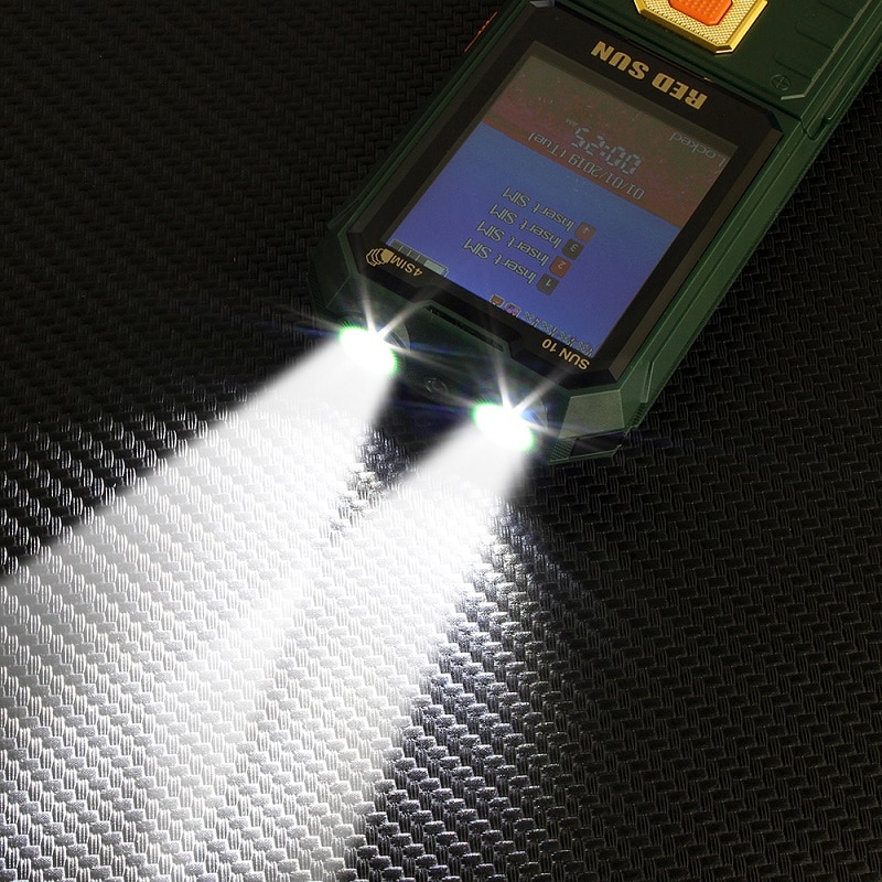 H10 oplaadpo-functie multimedia grote batterij zaklamp omkeren seniele vier kaart versterkte antenne mobiele telefoon