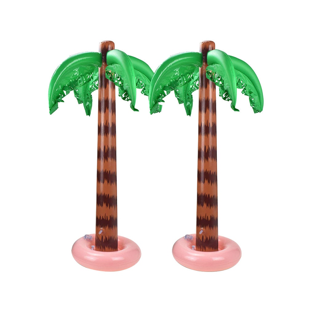 2 Pack Opblaasbare Palm Bomen 90Cm Kokospalmen Strand Achtergrond Voor Party: Default Title