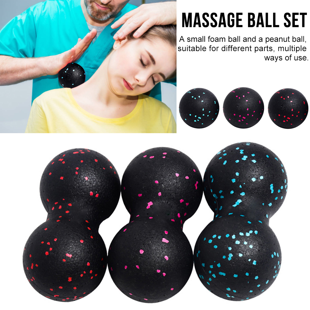 Bola de cacahuete Fascia Ball Set Bola de masaje de tejido profundo de entrenamiento, disparador miofascial, liberación de punto Lacross.e, rodillo muscular YogaBall