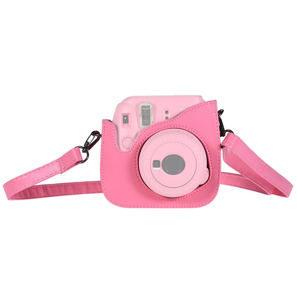 Andoer-funda para cámara instantánea de PU con correa para Fujifilm Instax Mini 8/+ 9/8 flamenco rosa/azul/blanco/verde