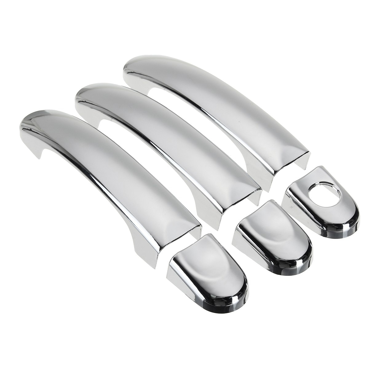 6x krom 3 dørhåndtak deksel trim sett for vw transporter  t5 caravelle caddy multivan 2003