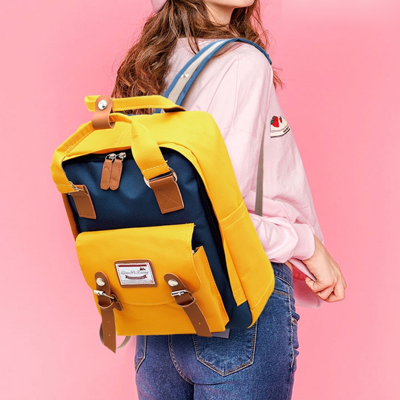 USB Backpack Women Shoulder Bag Female Laptop Backpacks For School Teenagers Girl Preppy Style Student Travel Backpack