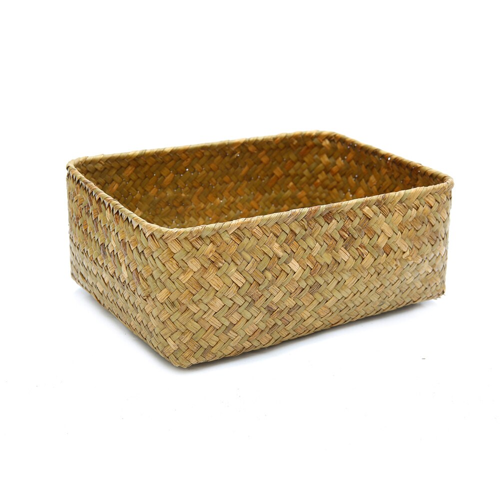 Handmade Weaving Fruit Basket Storage Rattan Cosmetics Cloth Vegetables Fruit Sundries Decoration Tea Basket Picnic Tools