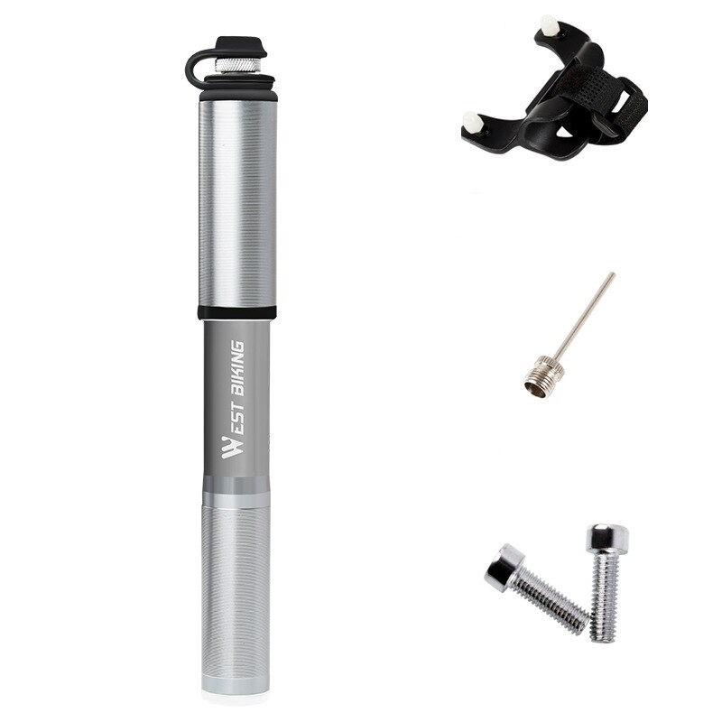 West biking slange trykkmåler hånd luft pumpe schrader presta ventil gaffel bærbar mini pumpe sykkel pumpe dekk ball leketøy inflator
