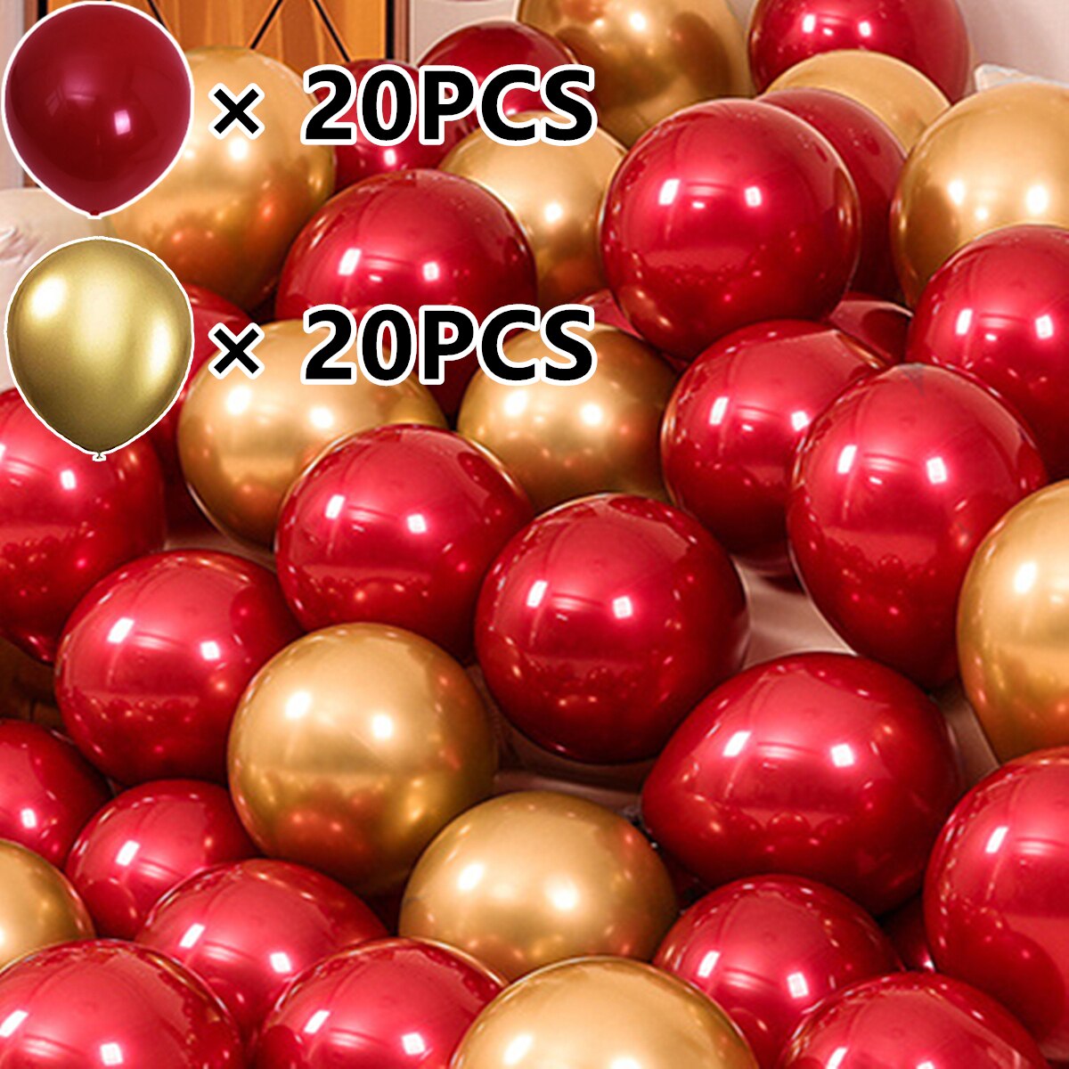 40/20Stck 10 zoll Granatapfel verrotten Konfetti Latex Luftballons Hochzeit Globos Geburtstag Baby dusche Haus Neue jahr Party dekorationen: 40PCSF