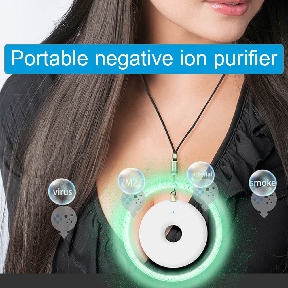 Negativ-ionen-luftreiniger Auto USB Ionisator Luft Frischer Reiniger Persönliche Ionisator Halskette Negative Ionen Ozon Für Erwachsene Kinder
