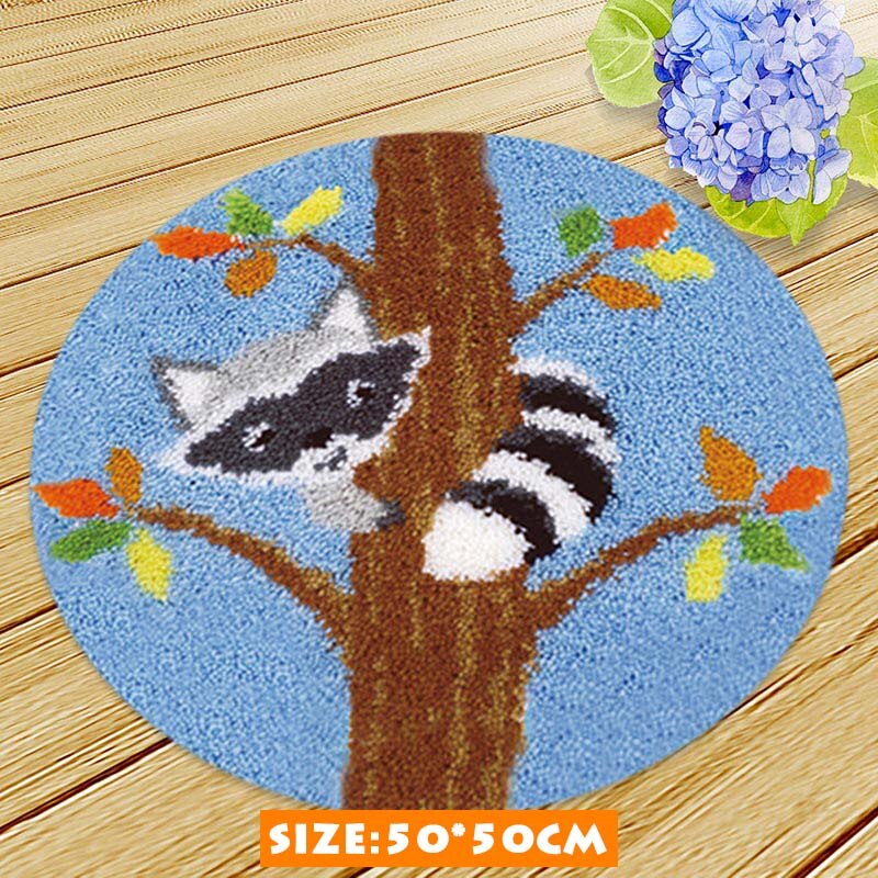 Chats mignons kits de point de croix loquet crochet tapis kits broderie escalier tapis tapis point fils tapis broderie fil pour tricoter: AZD031