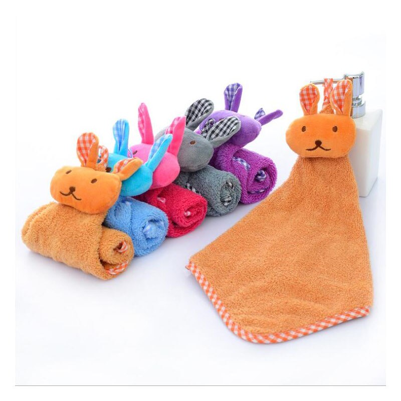 3 stks/partij Microfiber coral fleece handdoek handdoek sneldrogende cartoon leuke konijn handdoek