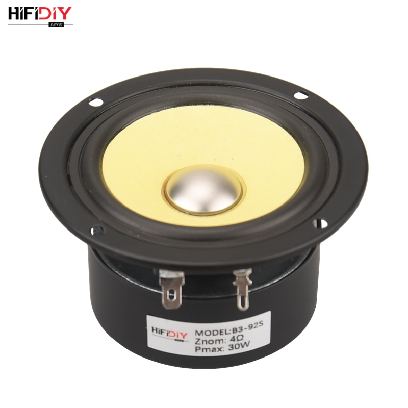 HIFIDIY LIVE hifi 3" 3.5 inch 3.6 92mm Full frequency speaker unit 4OHM 30W High Alto bass loudspeaker B3-92S