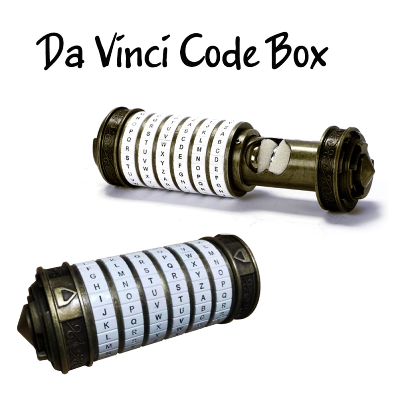 Da Vinci código de bloqueo Mini juguetes cierres Cryptex carta contraseña cámara de Escape accesorios rompecabezas educativos de juguete para el Día de San Valentín