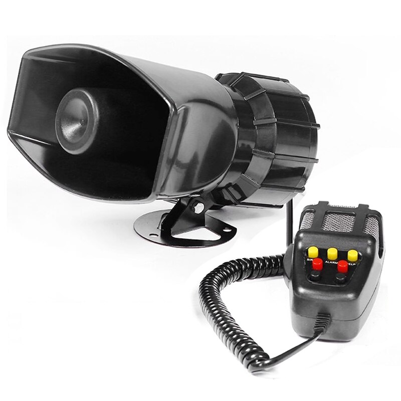 Auto Hoorn Luid Multipurpose Speaker Politie Sirene Luchthoorn Megafoon Alarm Nood Motorfiets 12V 100W Multi-Tone &amp; Claxon Horns