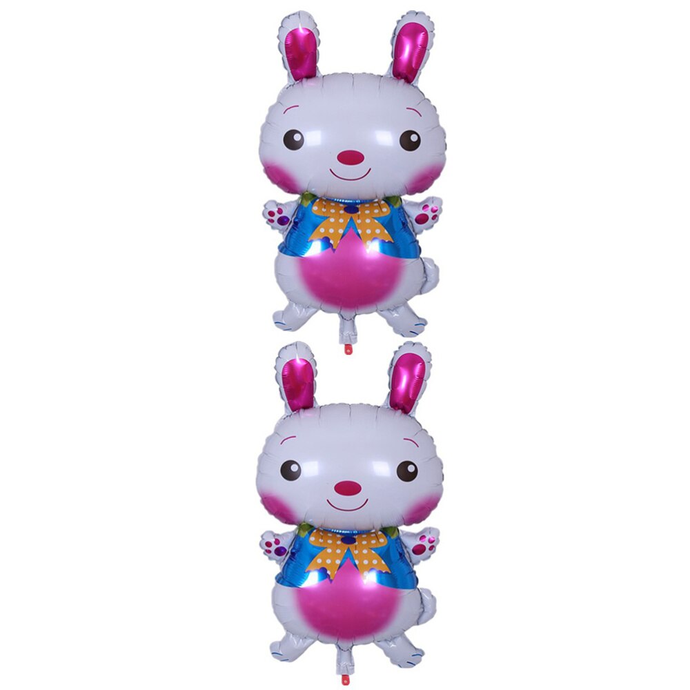 4pcs Aluminum Foil Rabbit Balloons Cartoon Rabbit Aluminum Foil Balloons Easter Decorative Balloons