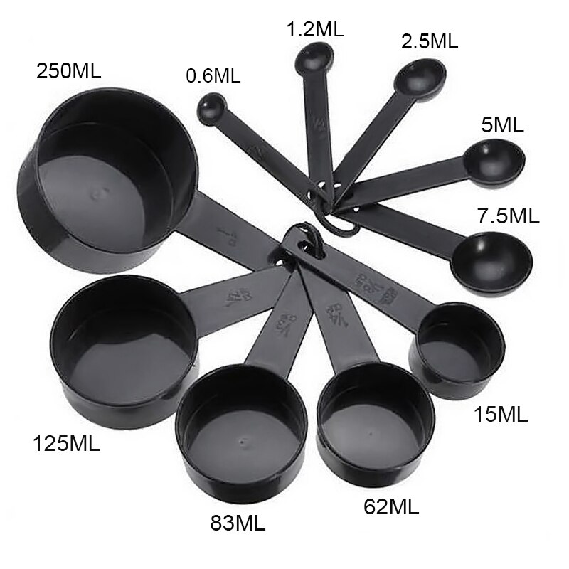 Cuchara medidora tipo pala de plástico, 10 Uds., mango de silicona para arroz de grano grueso, cuchara medidora para condimentos, herramienta de medición para Cocina