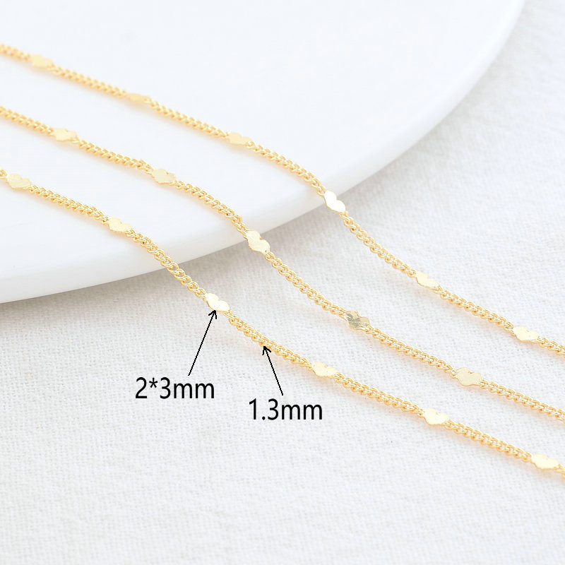 2 Meter 14K Goudkleurig Geplateerd Messing Hart Ovale Vorm Ketting Kettingen Sieraden Accessoires: WHITE