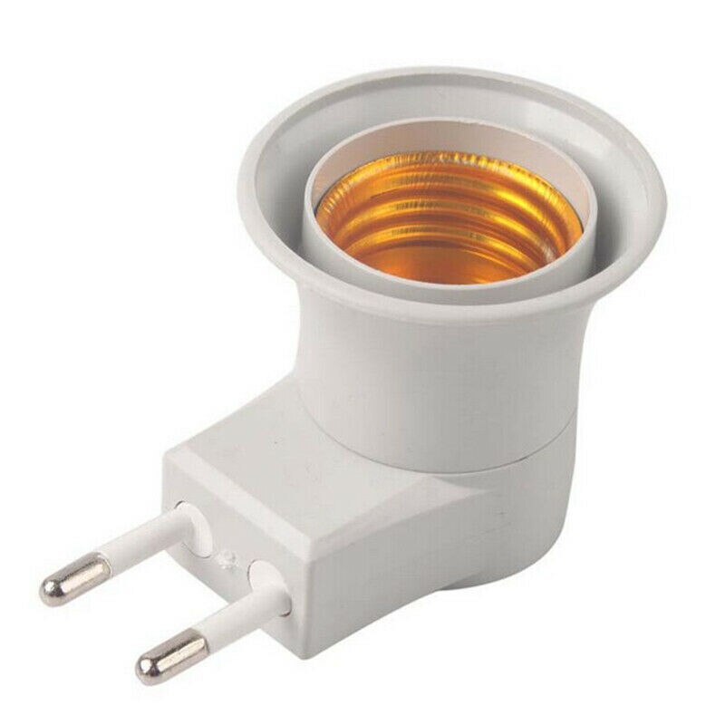 Adaptateur Douille E27 LED vers Prise EU - Support Lampe avec Contrôle Bouton Marche/Arrêt