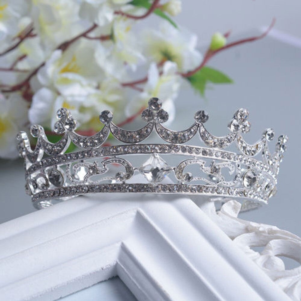 Vintage barokk dronning konge brud tiara krone for kvinner hodeplagg prom brude bryllup tiaraer og kroner festhatter