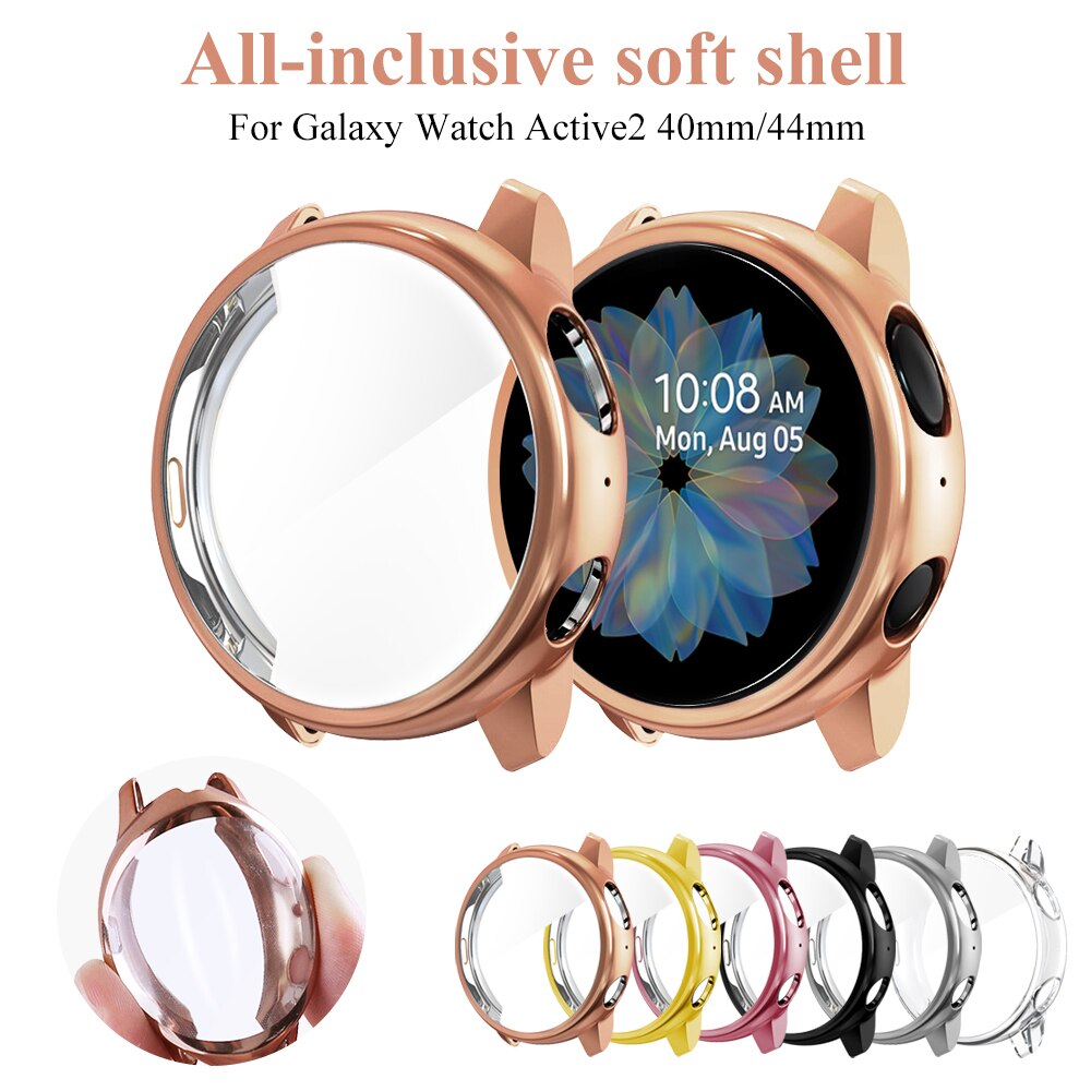 Coque pour Samsung galaxy watch active 2 active 1 housse pare-chocs accessoires protecteur couverture complète silicone Protection d'écran