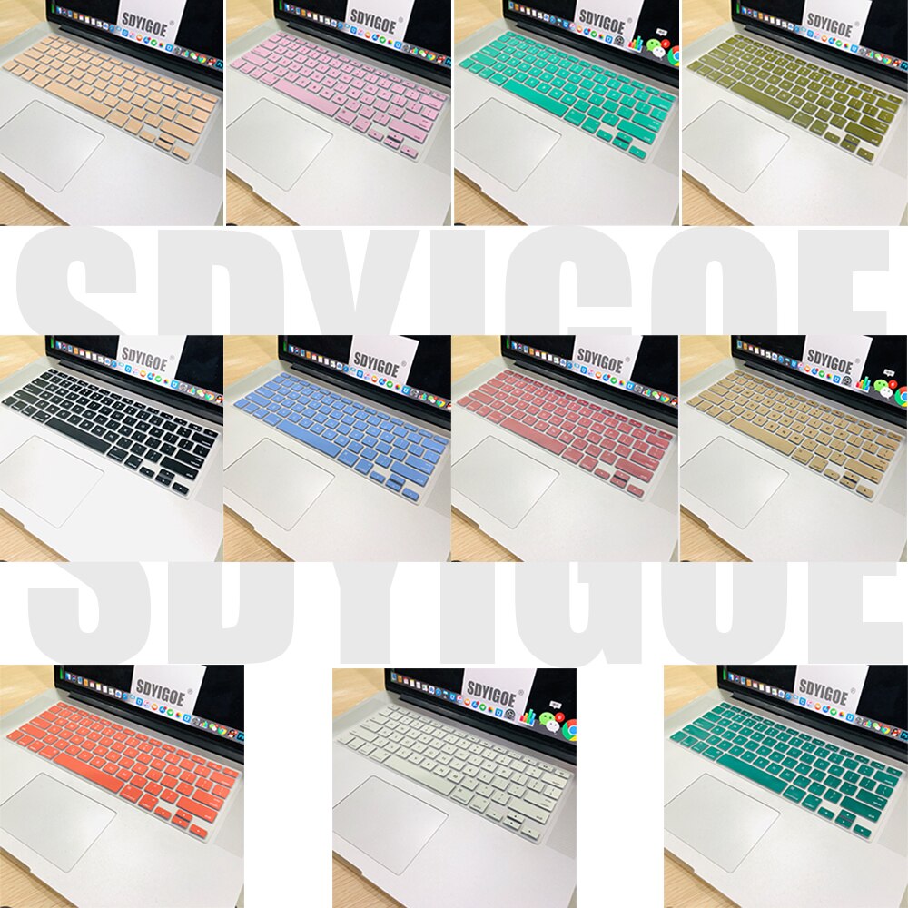 Laptop keyboard cover For macbook Pro13 Retian A1502A1425 15Pro A1398 Air13 A1466 A1369 Silicon Keyboard Cover protective film