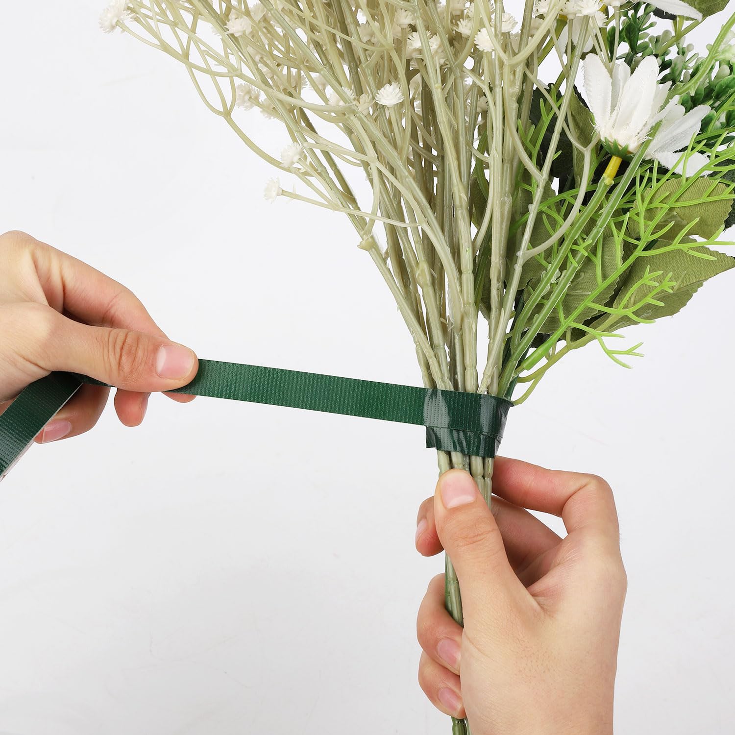 1 rulle grön blomtejp vattentät bred blomtejp för färska blommor bukett inslagning blomsterarrangemang hantverk