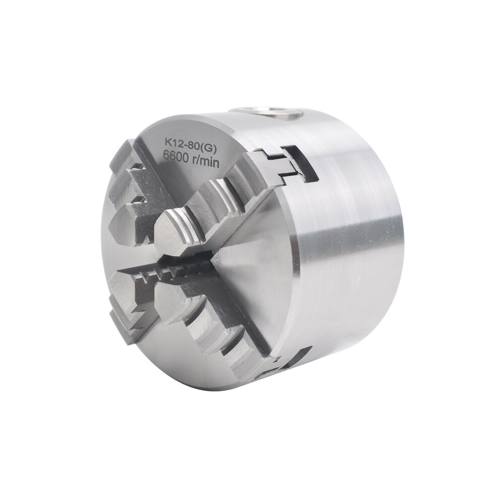 SANOU K12-80 4 Jaw Lathe Chuck Self-centering 80mm with Hardened Steel For Mini Lathe