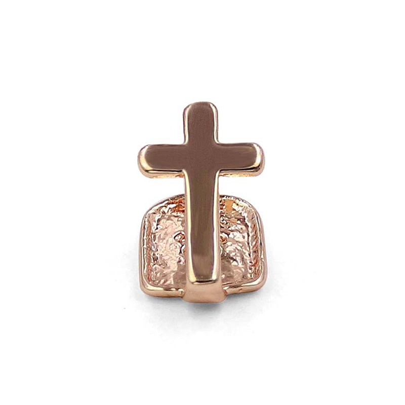 Solo Metal Rock rapero Cross Grills Tooth Cap decoración de dientes de Hip Hop Cosplay joyería Dental parrillas