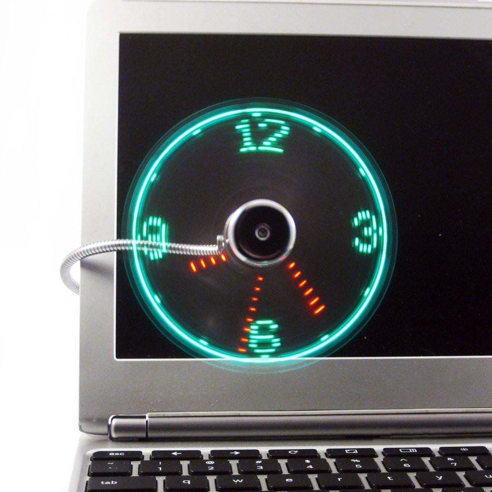 Reloj de ventilador LED USB,
