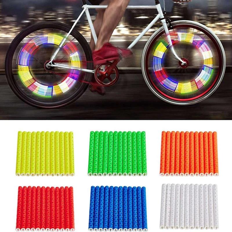 Fahrrad Rad Speichen reflektierende Aufkleber Rohr Streifen Warnleuchte DIY 7,5 cm MTB Fahrrad Reflektor reflektierende Sicherheit Kit