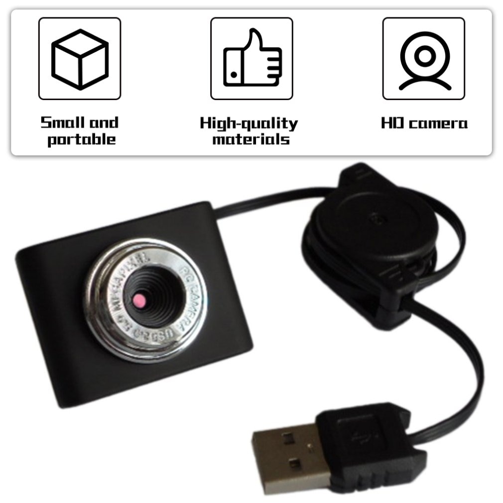 8 Million Pixels Mini Webcam HD Web Computer Camera with Microphone for Desktop Laptop USB Plug and Play for Video Calling