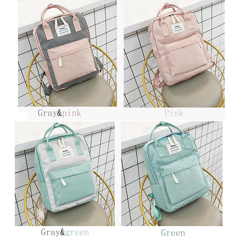 Campus Frauen Rucksack Schule Tasche für mädchen Schulter Tasche Leinwand Weibliche Bagpack Laptop Zurück Packungen Nylon Rucksack Bolsas Mochila