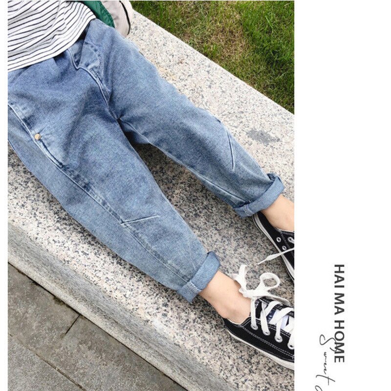 Drenge jeans 1-7 år gamle koreanske denimbukser børnetøj forår og efterår baby børnebukser drenge fritidsbukser