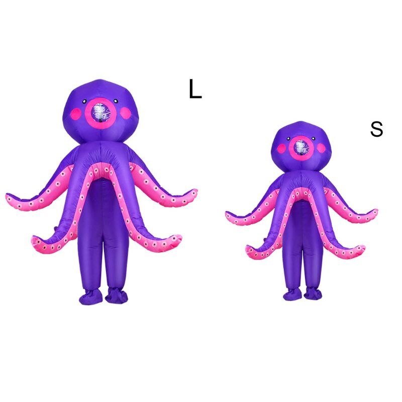 OOTDTY pieuvre gonflable déguisement adultes drôle sauter tenue Halloween Cosplay déguisement vêtements