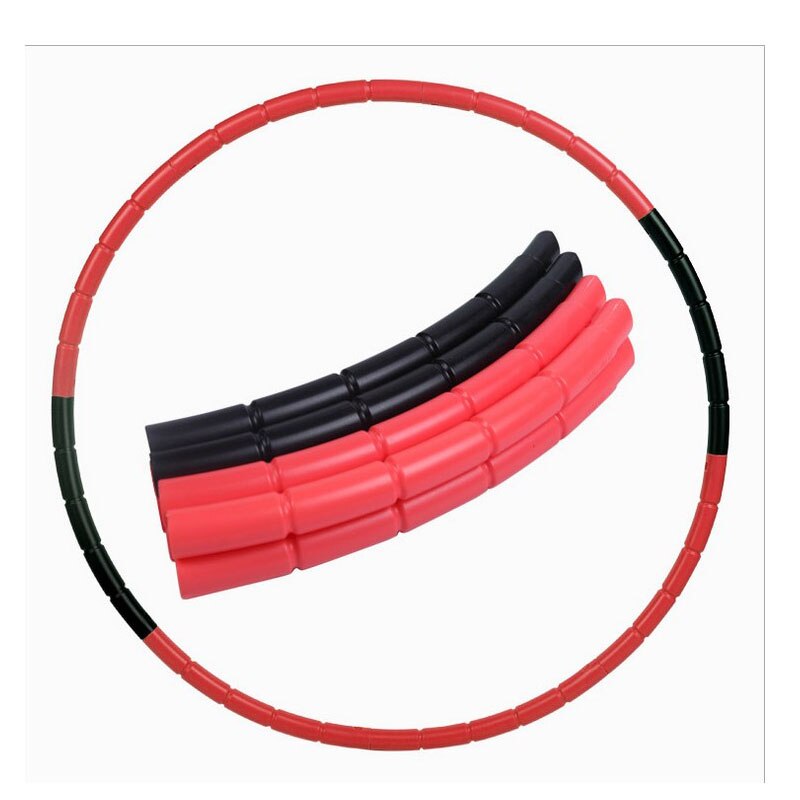 8 Parts Hoop Fitness Detachable Weighted Fitness Install Massage Exercise Bodybuilding Thin Waist Hoop Workout Slimming 80CM