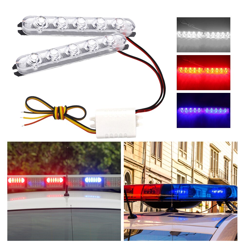 Lumière stroboscopique de Police 2 pièces/ensemble LED 5/6, feux d&#39;avertissement d&#39;urgence pour voiture, camion, moto, 4 Styles, feu d&#39;arrêt de frein arrière