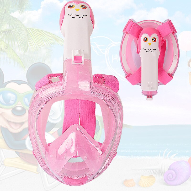Dykkermaske for barn undervannsdykkermaske anti-tåke hel-tørr svømmemasker trygge vanntette snorkelmasker for barn