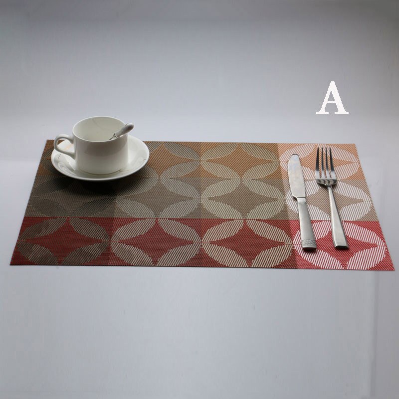 5pcs/set pvc placemat dining table mats set de table bowl pad napkin dining table tray mat coasters kids table decor: A