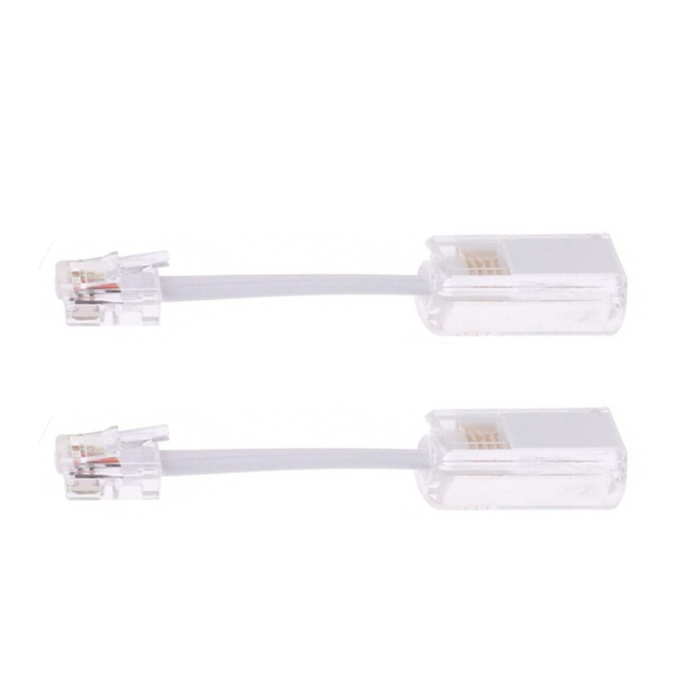 2pcs Handset Coil Telephone Cable Detangler Handle Office Anti Winding Electrical Equipment Extended 360 Degree Rotating Swivel: White Wired