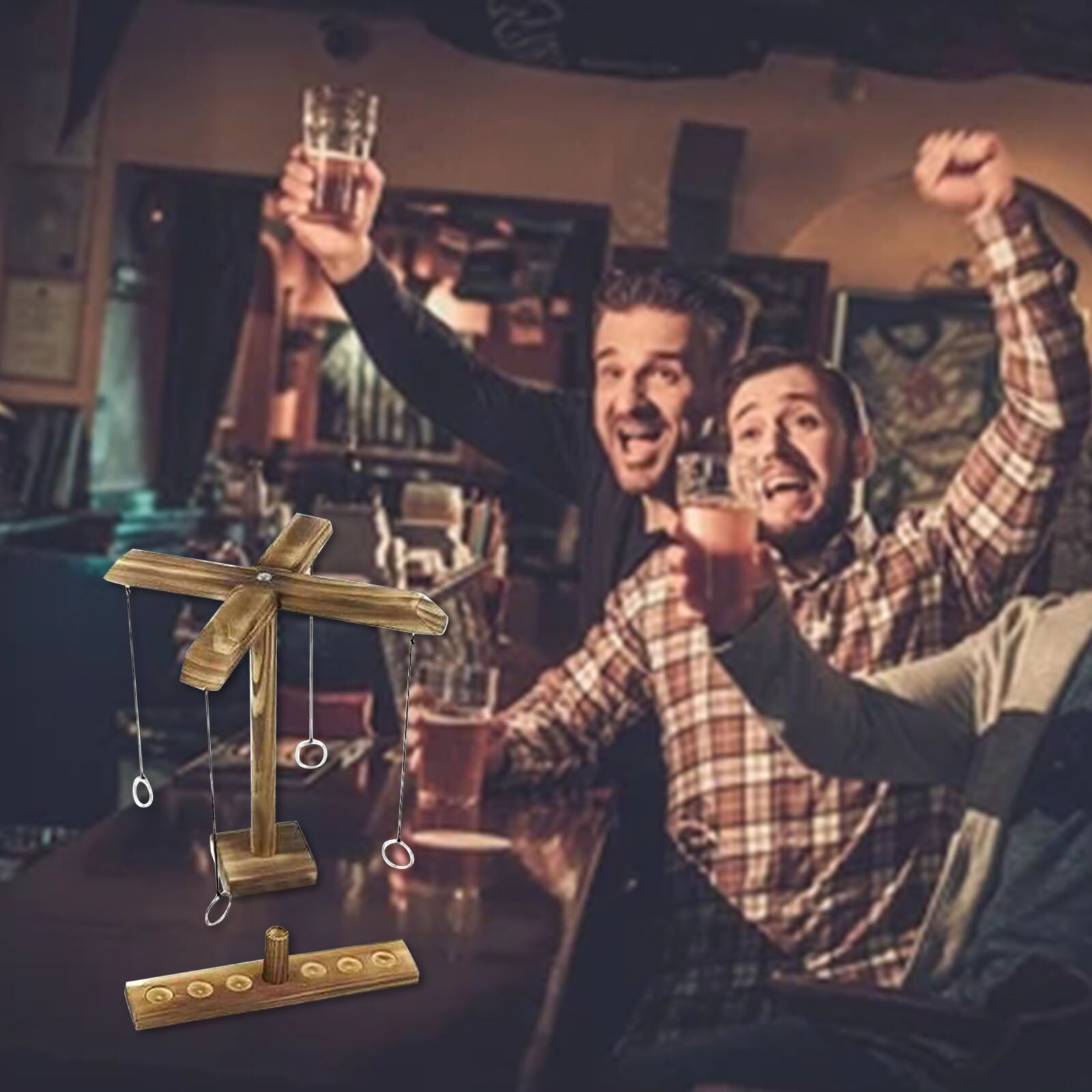 Ring Werfen Spiel Erwachsene Und Familie freundlicher Handgemachte Holz Ring Werfen Haken schnelllebigen Interaktive Spiel Für Riegel Heimat Party drinnen