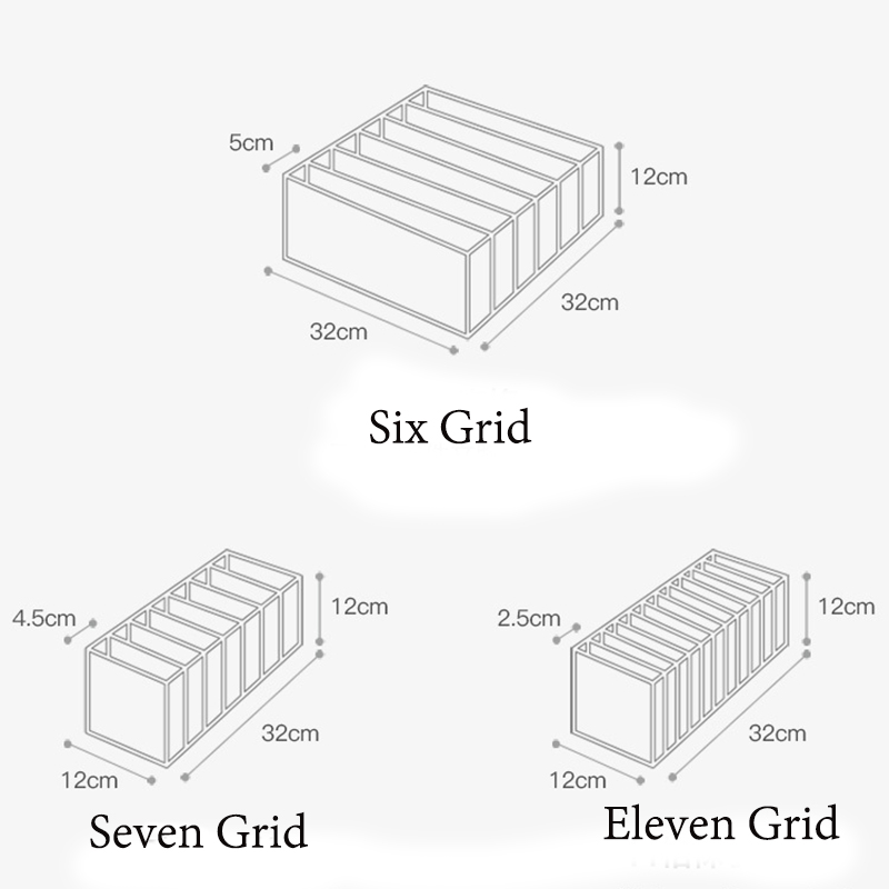 Opbergdozen Voor Ondergoed Slips Sokken Compartiment Garderobe Opvouwbare Afwerking Rooster Lade Kleding Thuis Organisator