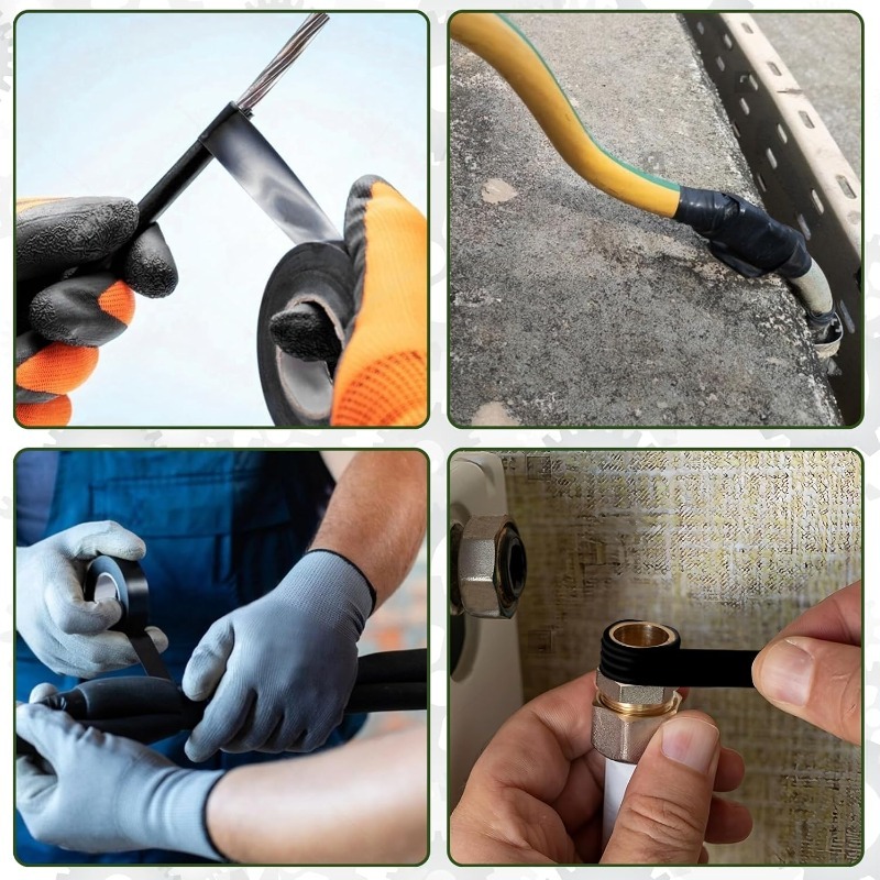 Czarna taśma izolacyjna elektryczna PVC, trudnopalna, odporna na wysokie temperatury, robić ochrony przewodów elektrycznych, samoprzylepna.