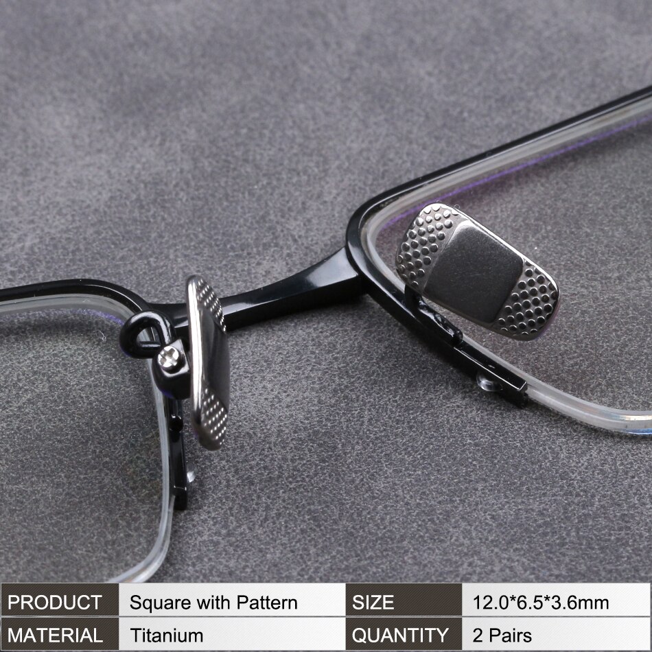 Color_max – plaquettes nasales en titane pour lunettes, 12mm, goutte d'eau, à visser: Square II 2pairs
